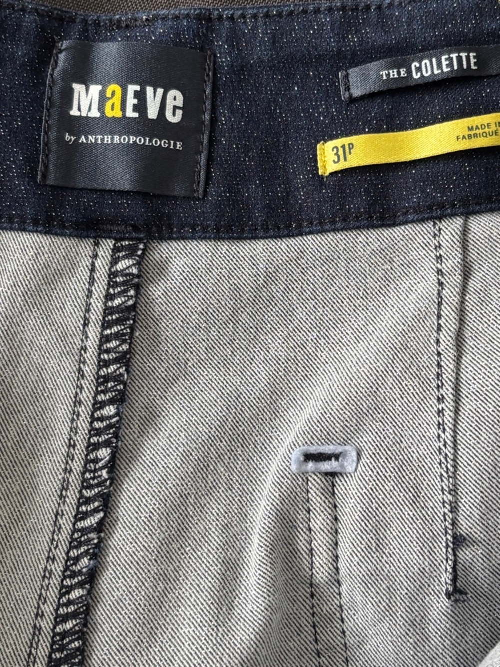 MAEVE by Anthropologie The Colette Sparkle Crop Wide-Leg Pants 31P Blue Shimmer - Picture 8 of 11